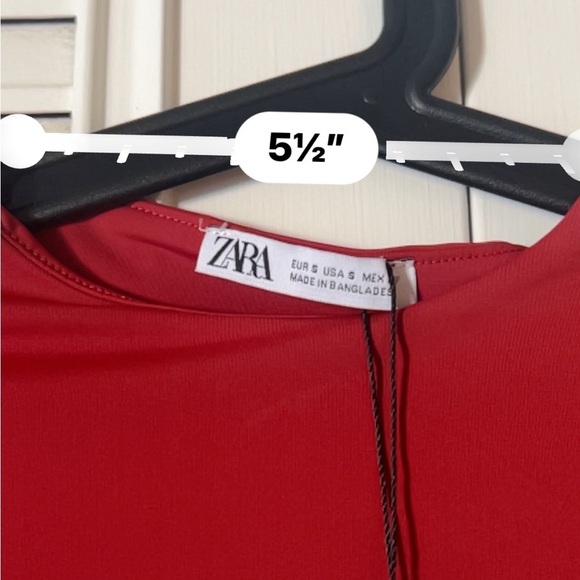 Zara Red - Midi dress, size S. #186 - Picture 5 of 5
